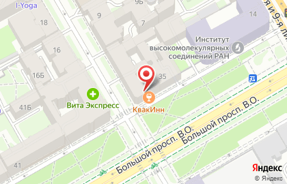Бар Kwakinn в Василеостровском районе на карте