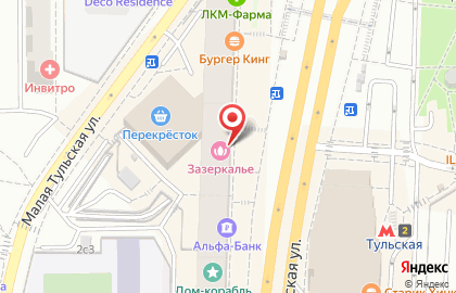 ЮниКредит Банк на метро Тульская на карте