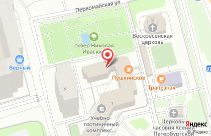 Производственный кооператив Шушары на Первомайской улице на карте