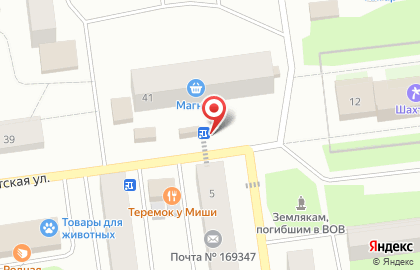 Киоск по продаже хлебобулочных изделий на Советской улице на карте