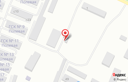 Полянка на Полевой улице на карте