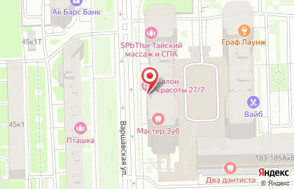 Магазин цветов Цветовик на метро Московская на карте