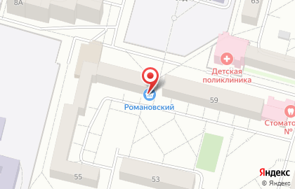 Продуктовый магазин Романовский в Центральном районе на карте