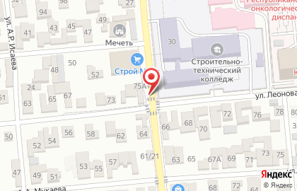 Продовольственный магазин в Грозном на карте