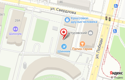 ФОК Шинник на улице Свердлова на карте