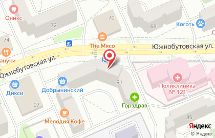 Оптический салон 8-я оптика на Южнобутовской улице на карте