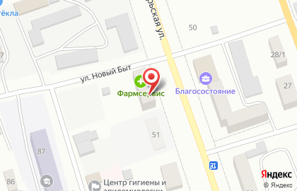 Аптека Фармсервис на Октябрьской улице на карте