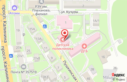 Центральная детская поликлиника на карте