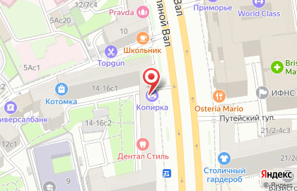 Хостел Москва2000 на Земляном валу на карте