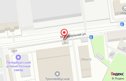 Совмещенный трамвайно-троллейбусный парк Горэлектротранс в Санкт-Петербурге на карте