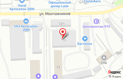 Антэл на улице Монтажников на карте