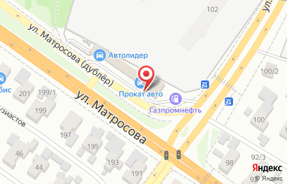 Компания автопроката АНДИ Моторс на улице Матросова на карте