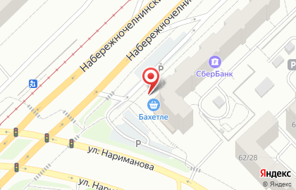 Супермаркет домашней еды Бахетле на Набережночелнинском проспекте на карте