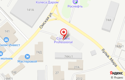 Шинный центр Зипшина на Омской улице на карте