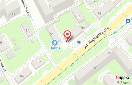 Фирменный офис продаж СтеклоДом на улице Карпинского, 78 на карте