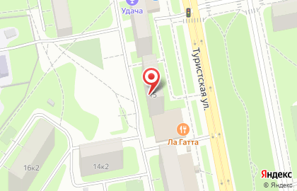 Пиццерия Ла Гатта на Туристской улице на карте