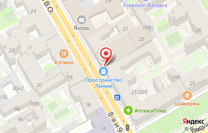 Пиццерия Domino`s Pizza в Василеостровском районе на карте