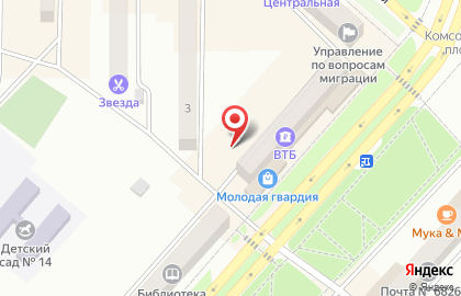 Продуктовый магазин на Комсомольском проспекте на карте