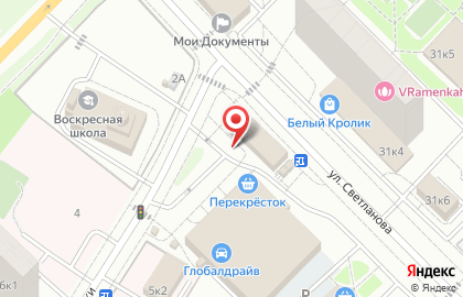 Киоск по продаже молочной продукции, район Раменки на Проспекте Вернадского на карте