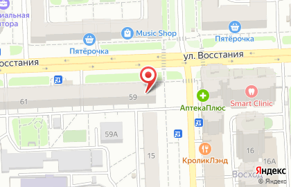 Молодежный клуб Ника в Московском районе на карте