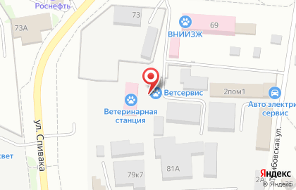 Ветеринарная клиника Ветсервис на Карачевском шоссе на карте