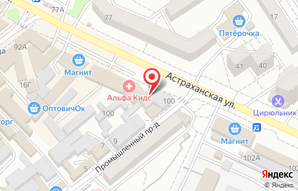 Производственно-торговая компания на Астраханской улице на карте