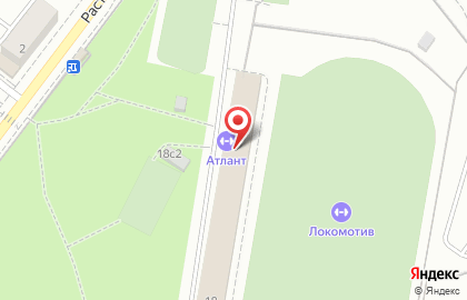 Каток на стадионе Локомотив в Железнодорожном районе на карте
