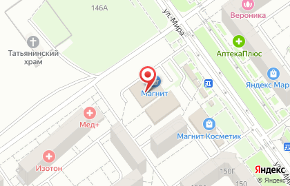 Сеть супермаркетов Магнит в Волгограде на карте