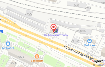 Нефтьмагистраль на Нижегородской улице, 27б на карте