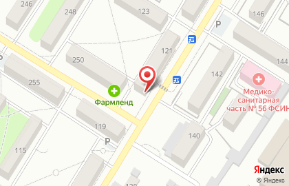 Супермаркет Магнит у дома в Центральном районе на карте