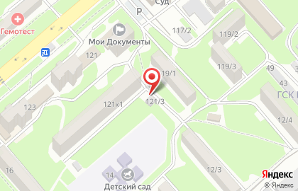 Продовольственный магазин Березка в Георгиевске на карте