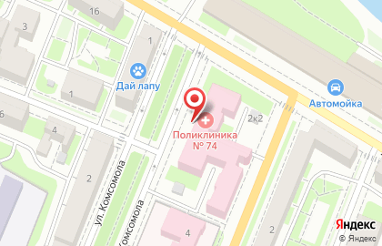 Городская поликлиника №74 в Калининском районе на карте