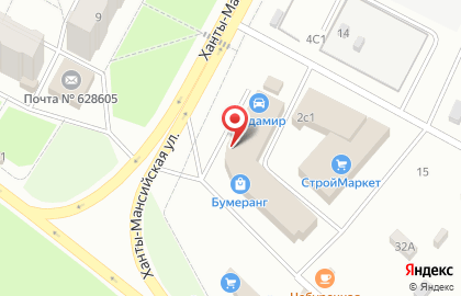 Магазин сантехники СантехМаг на Ханты-Мансийской улице на карте