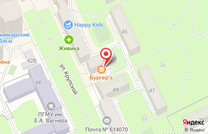 Сеть водоматов Третий кран в Мотовилихинском районе на карте