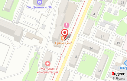 Суши-бар Суши Кинг в Сеймском районе на карте