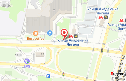 Киоск печатной продукции Краснопресненское агентство печати на улице Академика Янгеля на карте