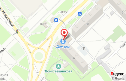 Цветочный магазин дом роз на улице Ленина на карте