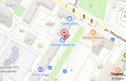 Магазин овощей и фруктов в Москве на карте