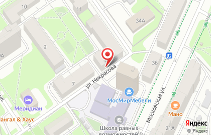 Продовольственный магазин Мини-маркет на улице Ленинградской на карте