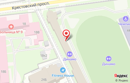 Скалодром Луч в Санкт-Петербурге на карте
