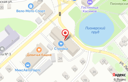 Магазин строительно-отделочных материалов Стройка на улице Ленина на карте