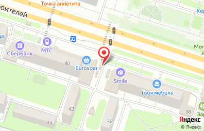 Киоск Ледяной дом на проспекте Строителей, 40а киоск на карте