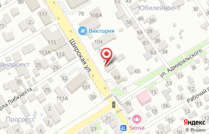 Магазин строительных материалов на Широкой улице на карте