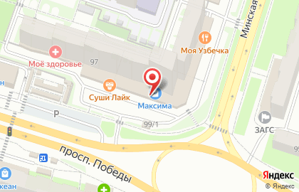 Магазин ШокоШоп в Октябрьском районе на карте