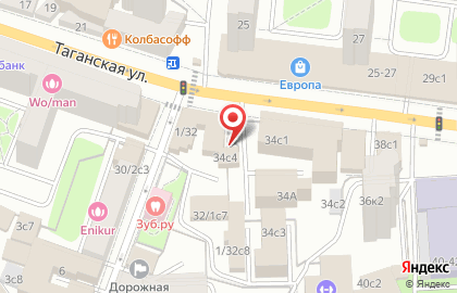 Магазин цветов на Таганской 32/1 ст1 на карте