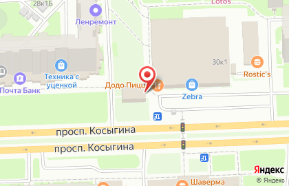 Суши-бар Суши Wok на метро Проспект Большевиков на карте