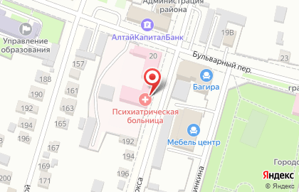Психиатрическая больница г. Рубцовска на улице Карла Маркса на карте