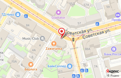 Стриптиз-бар Zажигалка в Центральном районе на карте