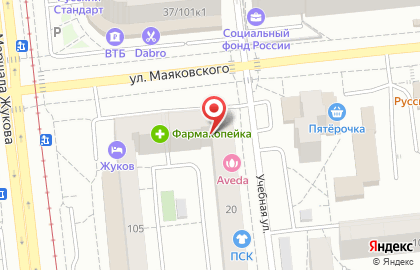 Оптика от склада на улице Маяковского на карте