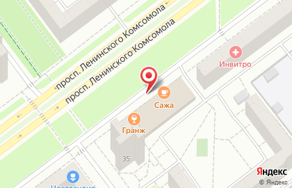 Супермаркет Магнит на проспекте Ленинского Комсомола на карте